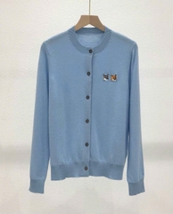 Áo len CDG Maison Kitsune logo 2 cáo 6 màu len 100% wool