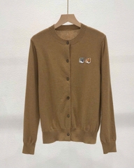 Áo len CDG Maison Kitsune logo 2 cáo 6 màu len 100% wool