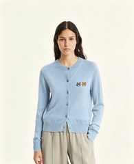 Áo len CDG Maison Kitsune logo 2 cáo 6 màu len 100% wool