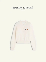 Áo len CDG Maison Kitsune logo 2 cáo 6 màu len 100% wool