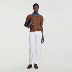 ÁO LEN CÓ CỔ DENIM