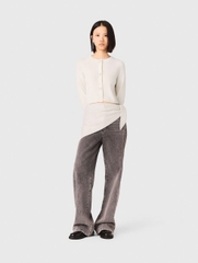 Áo khoác cardigan cài khuy hình nơ trang sức