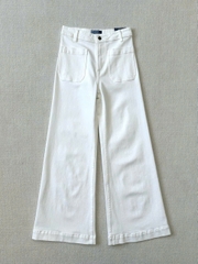 Quần denim trắng ống vẩy