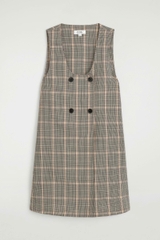 VÁY PINAFORE MINI LEN CA RÔ