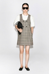 VÁY PINAFORE MINI LEN CA RÔ