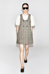 VÁY PINAFORE MINI LEN CA RÔ