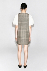 VÁY PINAFORE MINI LEN CA RÔ