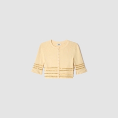 ÁO KHOÁC CARDIGAN SANDRO NGẮN CÓ TUA RUA