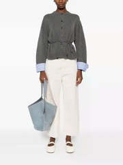 Áo khoác cardigan BRUNELLO CUCINELLI cài nút thắt eo