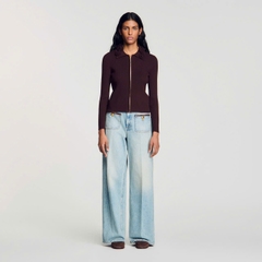 ÁO CARDIGAN SANDRO CỔ HOA