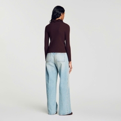 ÁO CARDIGAN SANDRO CỔ HOA
