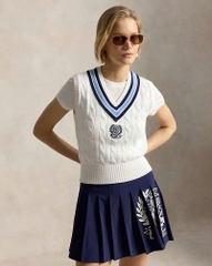 Áo vest POLO RL cotton dệt kim kiểu Wimbledon