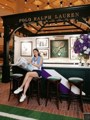 Áo vest POLO RL cotton dệt kim kiểu Wimbledon