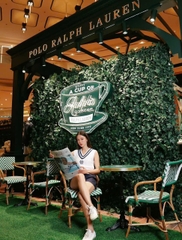Áo vest POLO RL cotton dệt kim kiểu Wimbledon