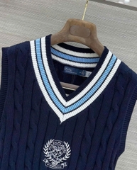 Áo vest POLO RL cotton dệt kim kiểu Wimbledon