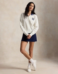 Áo len POLO RL cổ polo bằng cotton Wimbledon