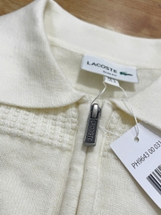 Áo len nam Lacoste ngắn tay cổ đức logo ngực 100% cotton