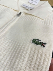 Áo len nam Lacoste ngắn tay cổ đức logo ngực 100% cotton