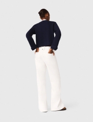 Áo khoác cardigan cổ sọc có thể tháo rời