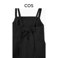 Váy 2 dây COS đen cột nơ lưng dáng ngắn