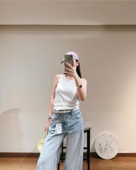 Quần denim GAP ống suông