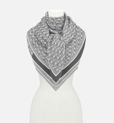 Khăn DIOR hoạ tiết monogram 42% wool 42% silk 16 cotton