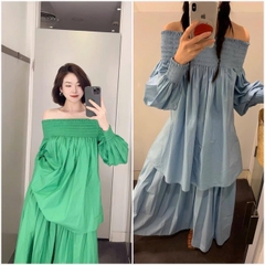Chân váy midi COS suông rộng 2 màu (tách set)