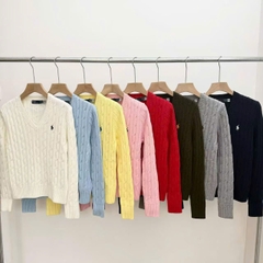 Áo Polo vặn thừng cổ tim 100% cotton 8 màu
