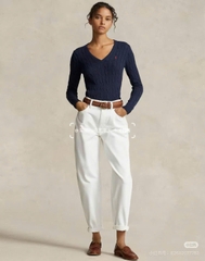 Áo Polo vặn thừng cổ tim 100% cotton 8 màu