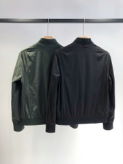 Áo khoác bomber Hazzy 2 lớp kéo khóa logo 2 màu