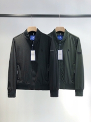 Áo khoác bomber Hazzy 2 lớp kéo khóa logo 2 màu