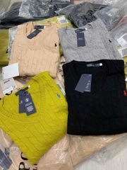 Áo len  Polo RL vặn thừng cổ tim