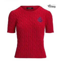 Áo len Polo RL ngắn tay cổ tròn vặn thừng 3 màu (tuồn auth full QR)