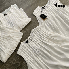 Top lụa đũi trắng Massimo Dutti dư xịn sát sách ly chìm