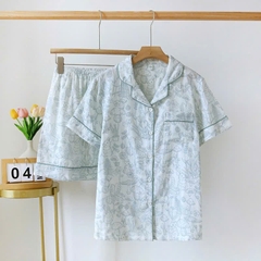 Set Pijama La Perla hoạ tiết hoa lá 2 màu