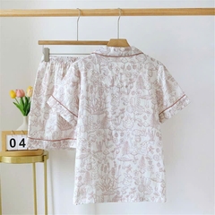 Set Pijama La Perla hoạ tiết hoa lá 2 màu