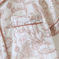 Set Pijama La Perla hoạ tiết hoa lá 2 màu