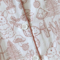 Set Pijama La Perla hoạ tiết hoa lá 2 màu