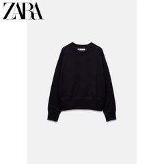 Áo sweatshirt Zara đen dài tay