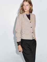 ÁO CARDIGAN DỆT KIM CỔ CHỮ V PHA LEN
