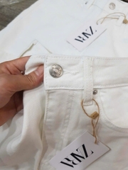 Chân váy jean zara màu trắng dáng chữ A