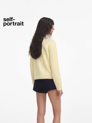 Áo khoác CDG vàng dáng loose cổ đá