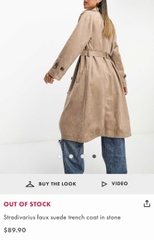 Trenchcoat Stradivarius da lộn