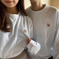 Tshirt Maison Kitsune trơn cổ tròn