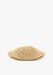 Túi Anagram Basket làm từ lá cọ iraca và da bê