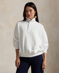 Áo len cổ cao viền gân