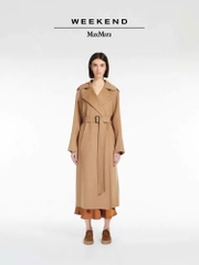Trenchcoat Weekend MaxMara dáng suông màu beirge