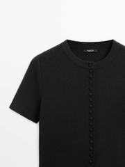 ÁO CARDIGAN DỆT KIM CỘC TAY COTTON