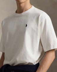 Áo thun cổ tròn dáng rộng thoải mái bằng vải jersey