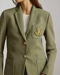 Áo Blazer POLO RL dệt Jacquard với họa tiết thêu chỉ vàng